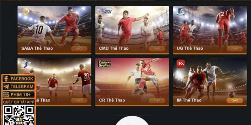 Giao diện chơi Sports online hấp dẫn và sinh động tại 8KBET