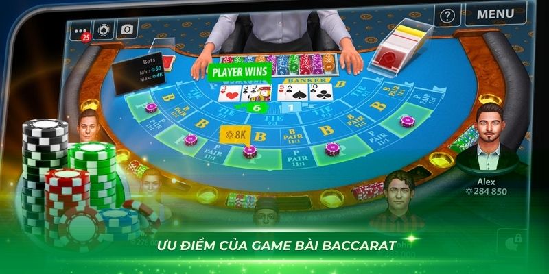 Đánh giá ưu điểm của game bài Baccarat nhà cái 8Kbet